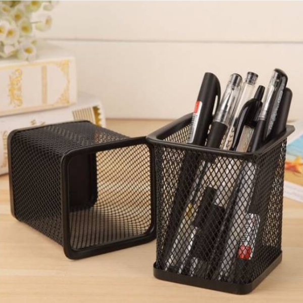 PORTE STYLO METAL NOIR CARRE T-D