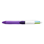BIC - Stylo à Bille 4 Couleurs Grip - Fashion Violet.