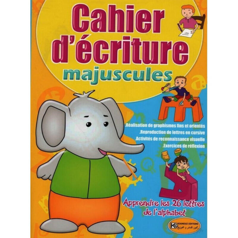 Cahier d'Écriture - Majuscules - Kounouz.
