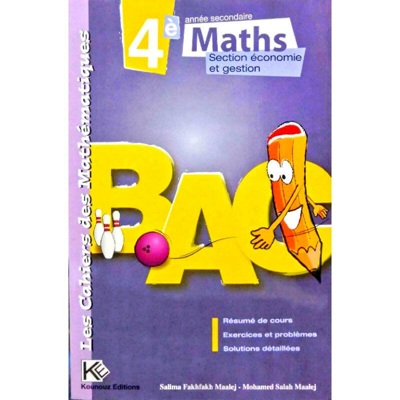 Les Cahiers Des Mathématiques - Analyse - 4ème Eco&gest.
