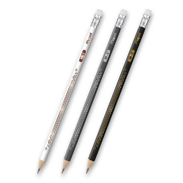 CRAYON NOIR MAPED AVEC GOMME DECO REF 851760.
