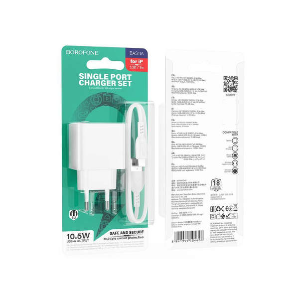 CHARGEUR +CABLE USB TO MICRO USB BAS 111