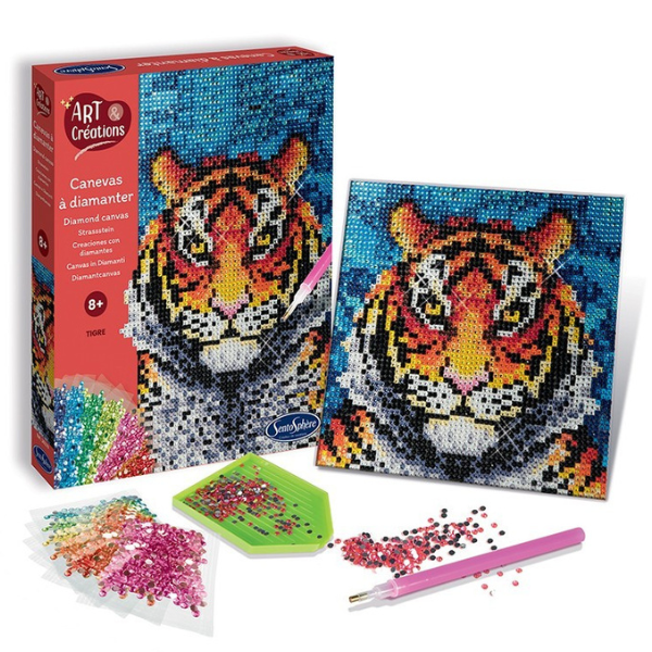 ART & CREATIONS CANEVAS A DIAMANTER TIGRE