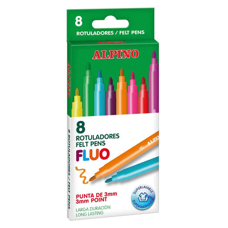 8 FEUTRES STANDARD FLUO AR001005