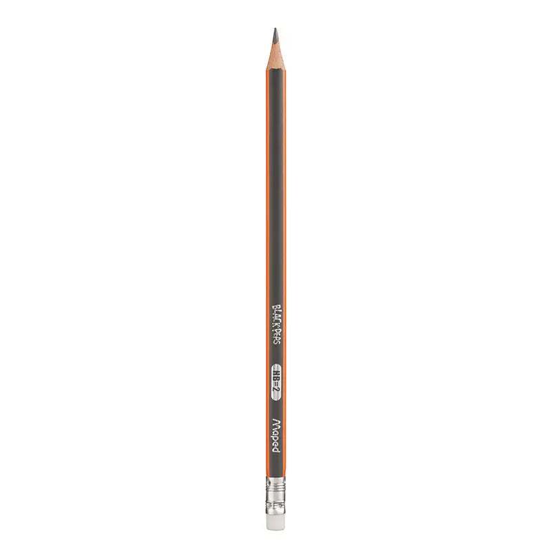 Maped - Crayon Noir N°2 avec Gomme