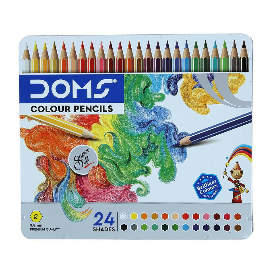 CRAYONS DE COULEURS 24/18 SUPERSOFT DOMS.