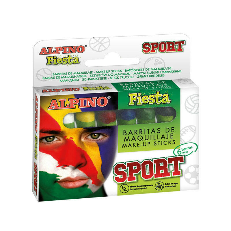 Alpino - Coffret de 6 Crayons de Maquillage Visage Fiesta.
