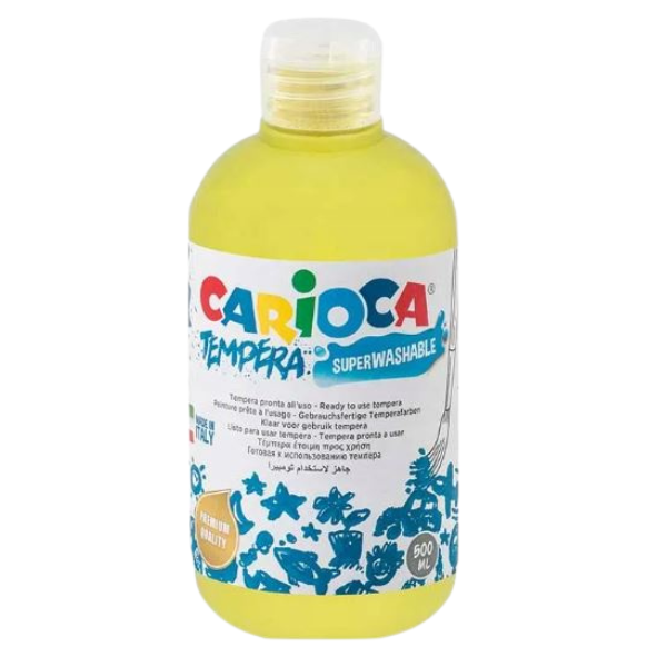 GOUACHE LIQUIDE CARIOCA 40427/12 BOUTEILLE 500 ML JAUNE CITRON