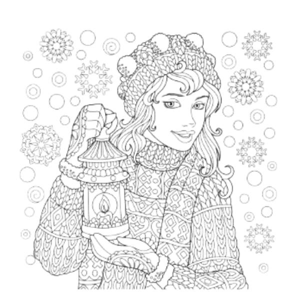 HIVER ENCHANTE - COLORIAGES POUR ME DETENDRE - 48 COLORIAGES POUR SE