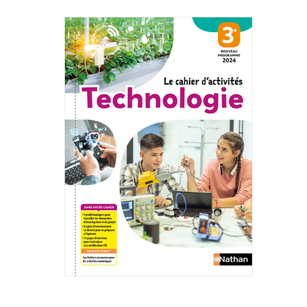 CAHIER D'ACTIVITE TECHOLOGIE 3EME EDITION NATHAN