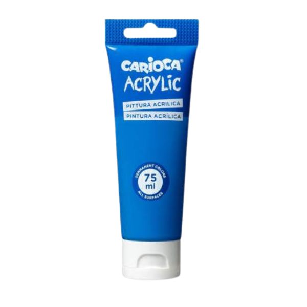 ACRYLIQUE TUBE BLUE 75 ML CARIOCA REF 45244/05