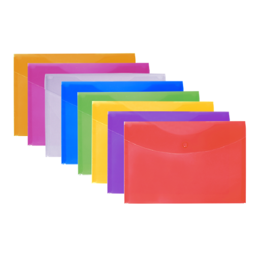 POCHETTE A BOUTON OFFICE PLAST 24*32 VIOLET.