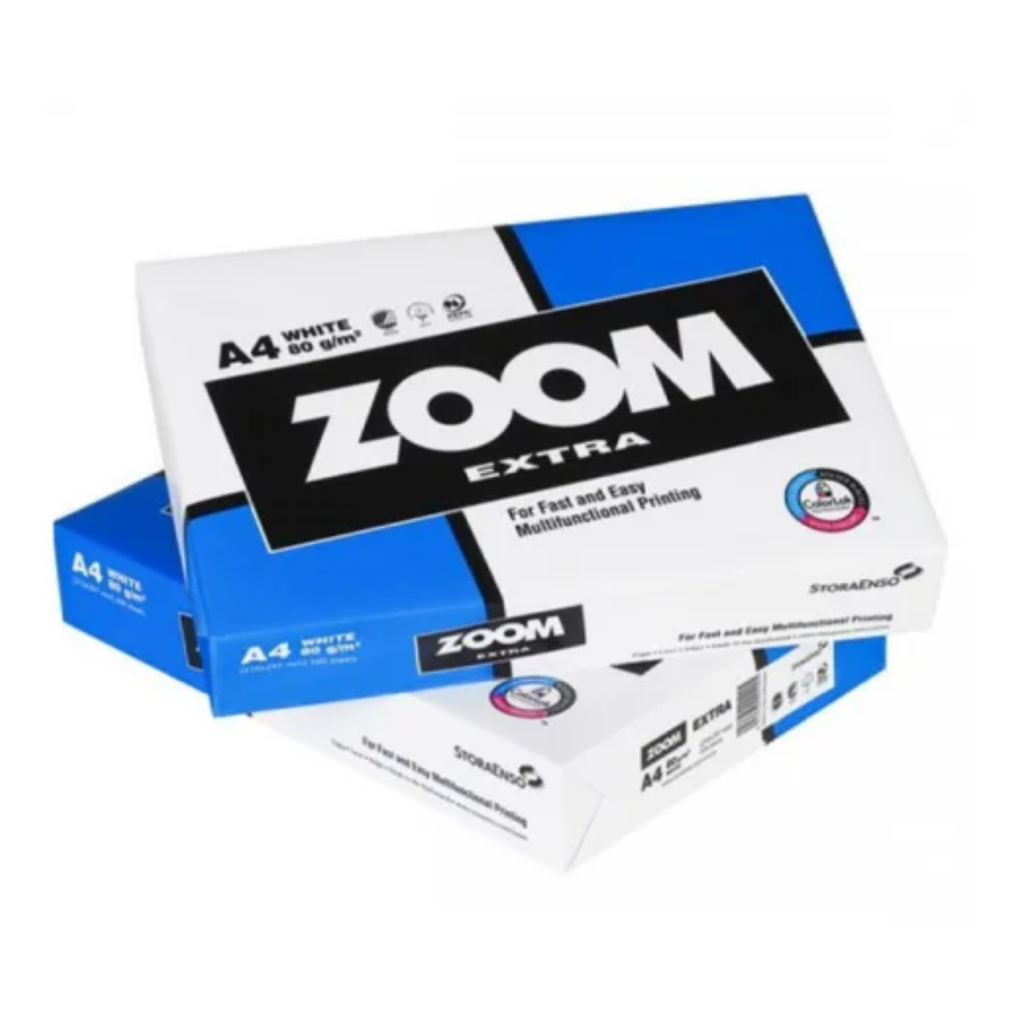 Rame de Papier A4 Extra Blanc 80g – ZOOM | 500 Feuilles.