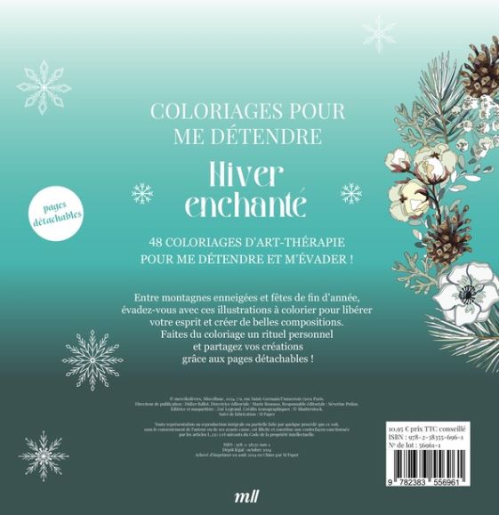 HIVER ENCHANTE - COLORIAGES POUR ME DETENDRE - 48 COLORIAGES POUR SE