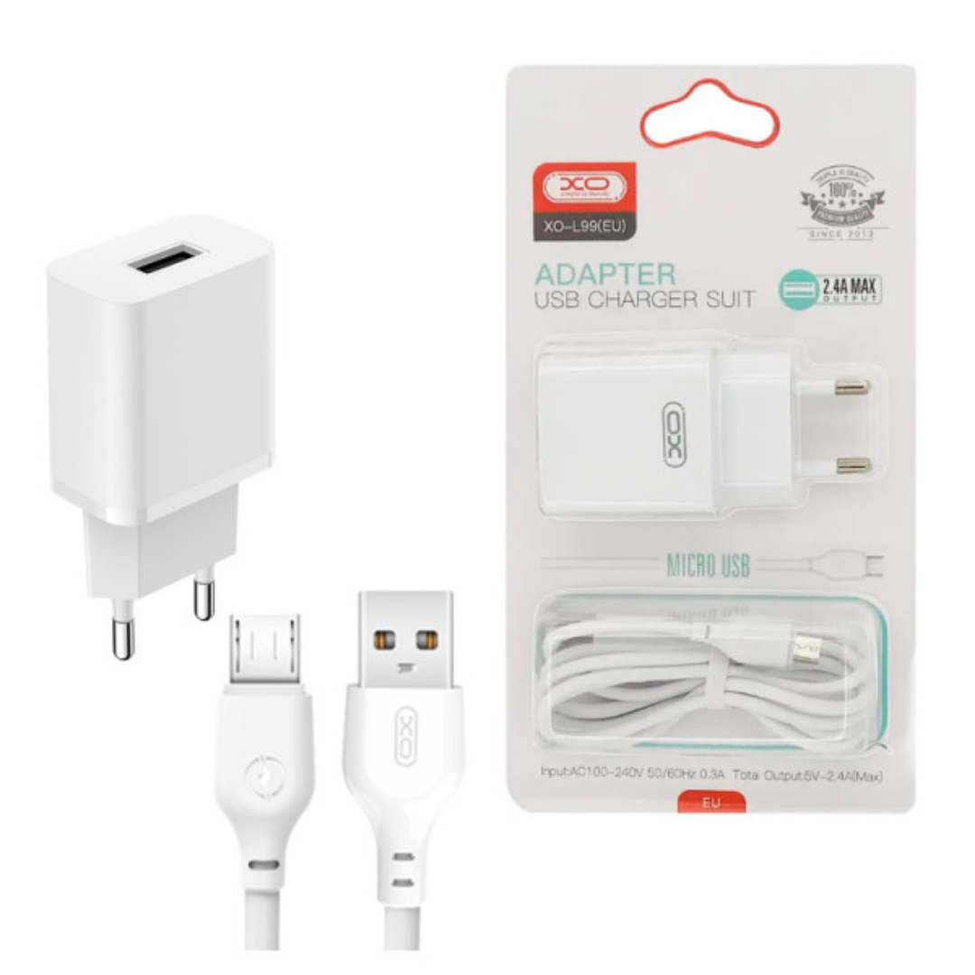 Chargeur Téléphone XO L99 EU avec Câble Type-C.