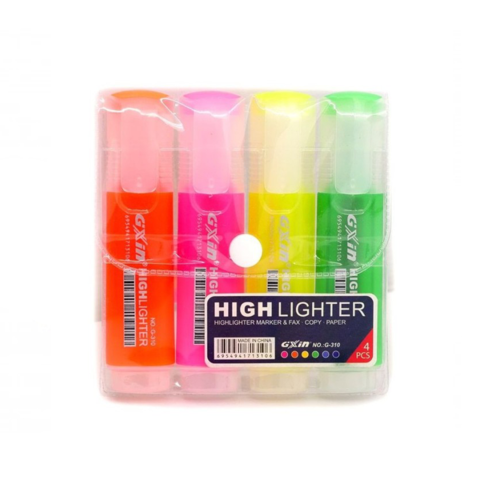 Pochette 4 Surligneurs Fluo GXINN G310-4.