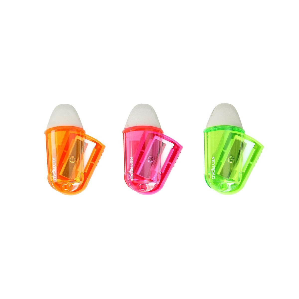 Taille-crayons + gomme Keyroad Twist 1 trou - réf 076.