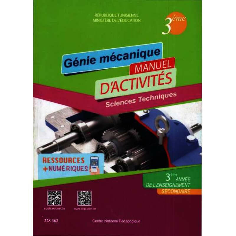 CNP 3EME SEC -GENIE MECANIQUE -MANUEL D ACTIVITE SECTION TECHNIQUE.