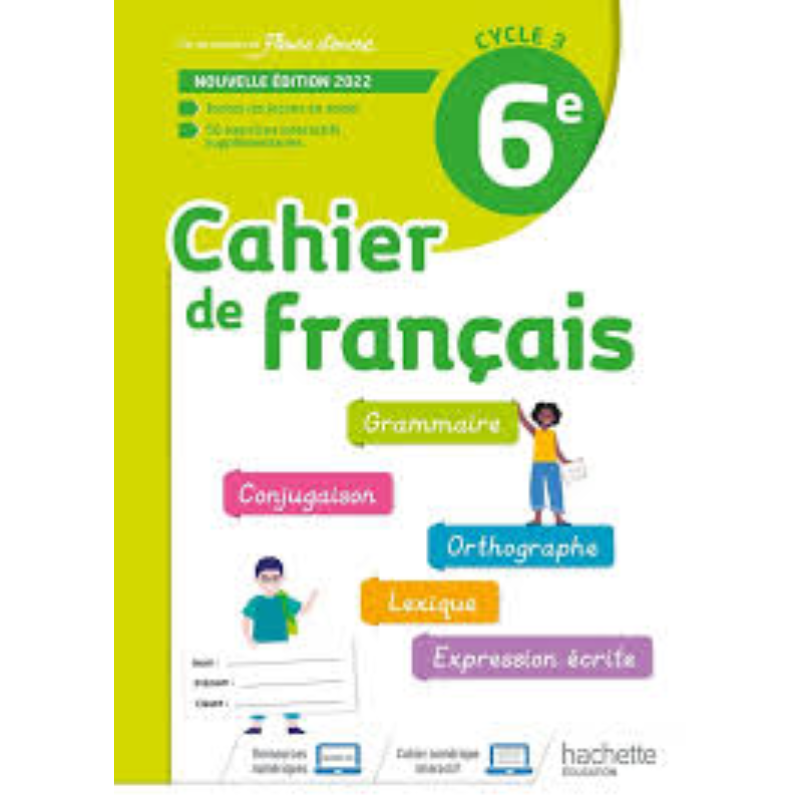 Cahier de Français 6e - Cahier d'activités (2022).