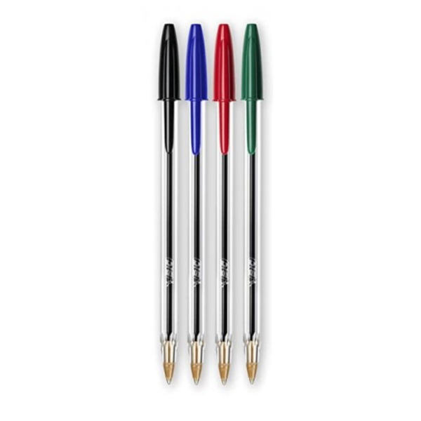 Pochette de 4 Stylos Bic Cristal