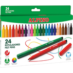 Alpino - Pack de 24 Feutres à Pointe Fine Multicolores.