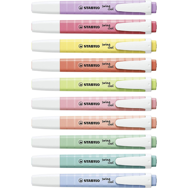 Stabilo - Pochette de 8 Surligneurs Fluorescents STABILO Swing Cool.
