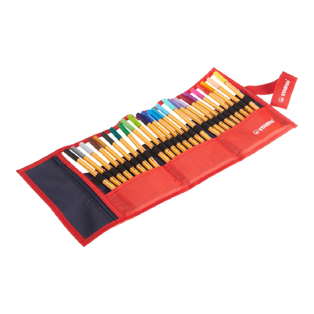 Stabilo - Pochette de 25 Stylos à Pointe Fine Stabilo Point 88.