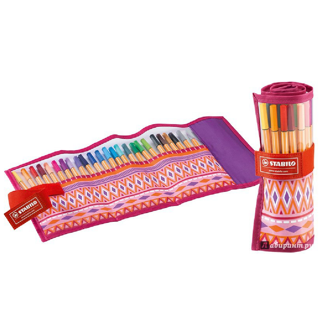 Stabilo - Pack de 25 feutres Point 88 Pointe fine (Fille).