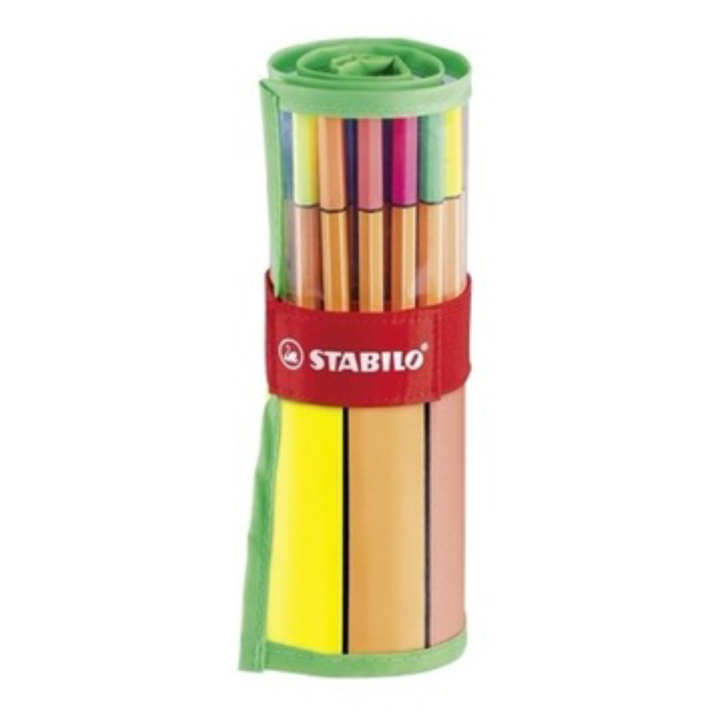 Stabilo - Pack de 25 feutres Point 88 Pointe fine (Garçon et fille)