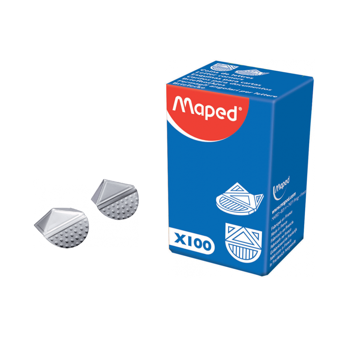 Maped - Attaches Coin Lettre (Boîte de 100).