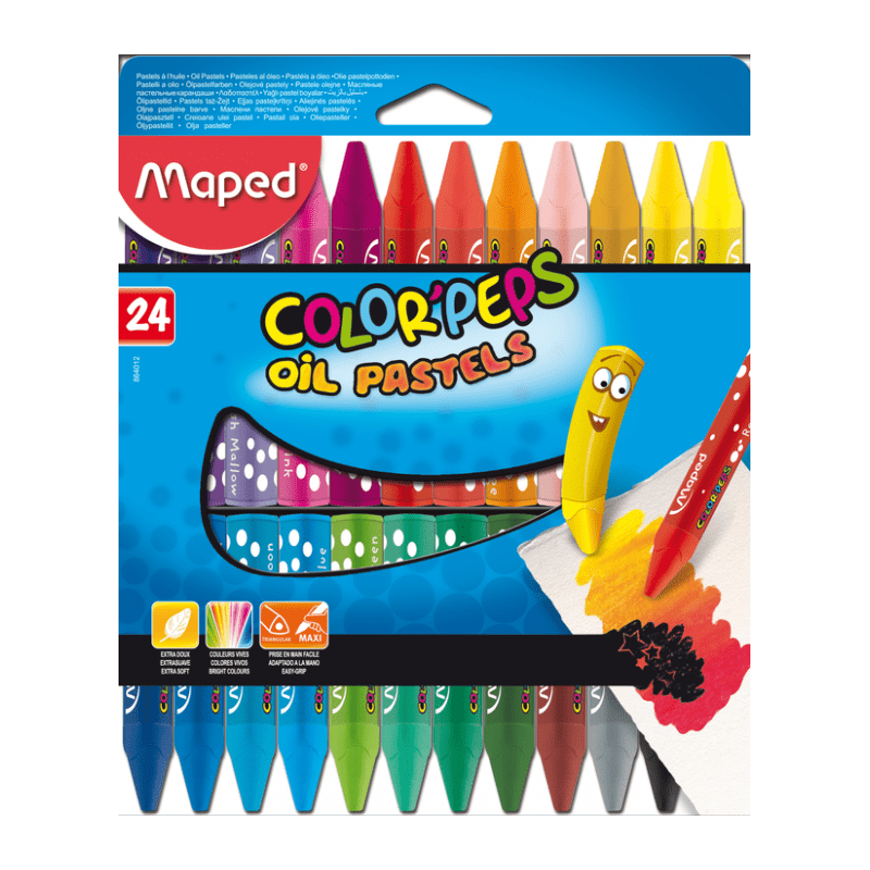 Maped - Pastels à l'Huile Color'Peps, Étui de 24