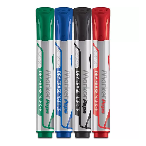 Maped - Marqueur Tableau Blanc Jumbo 2mm (ÉTUI 4 PIÈCES ASSORTIES)