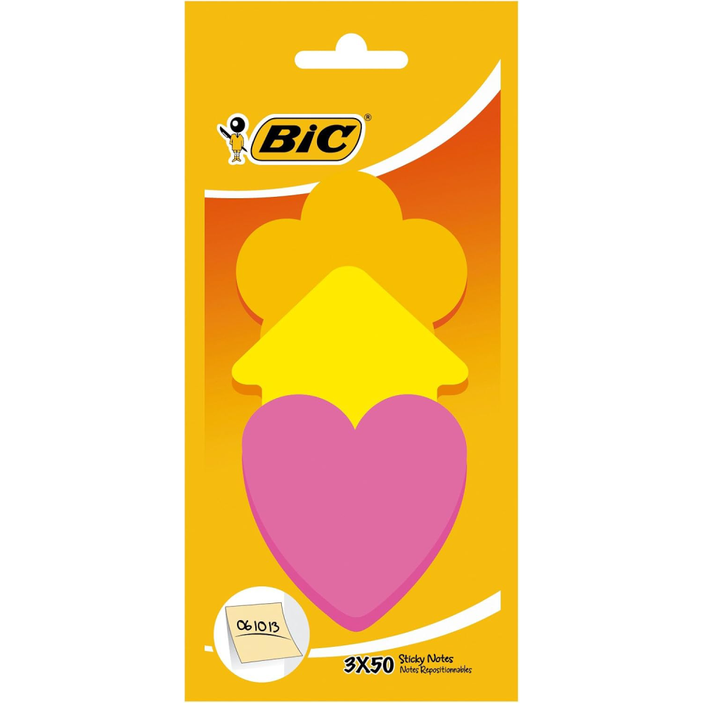 BIC -&nbsp; Sticky Notes Formes 3 Couleurs