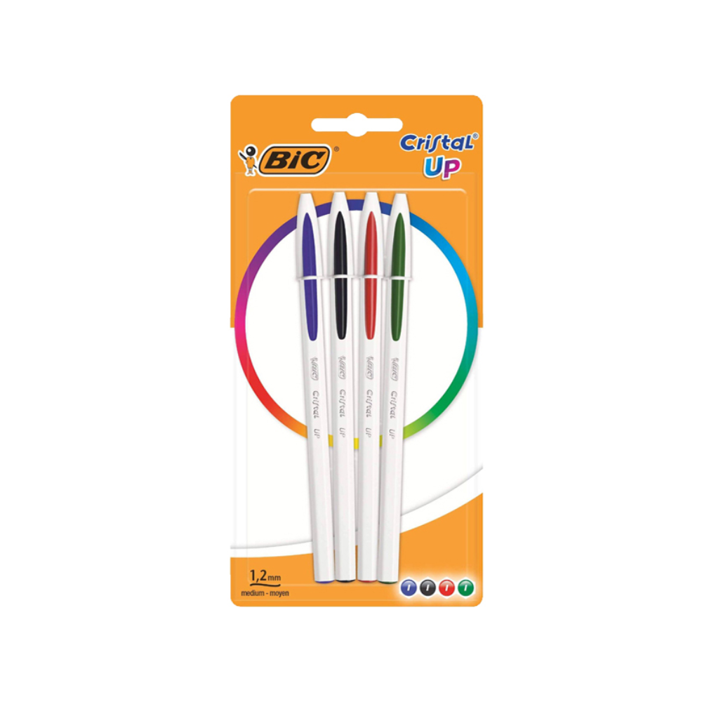 BIC - Pack de 4 Stylos Bille Cristal Up.