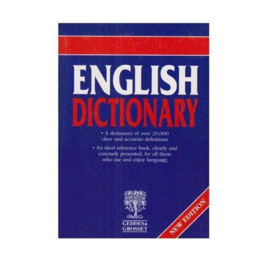 Dictionnaire Anglais Geddes.