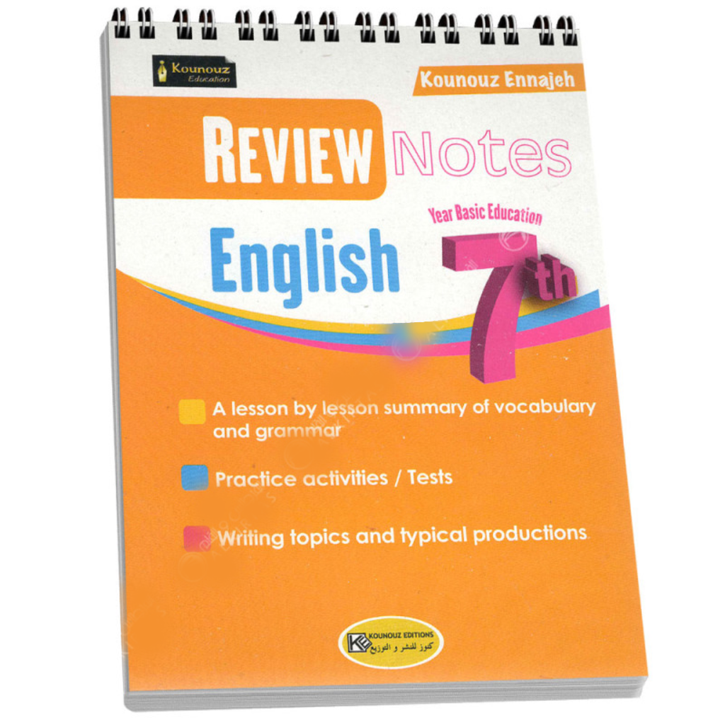 Review Notes for English - 7th Year.
