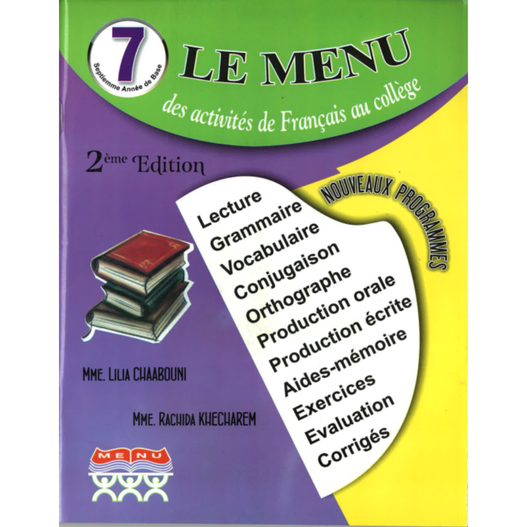 Le Menu - Français 7ème.