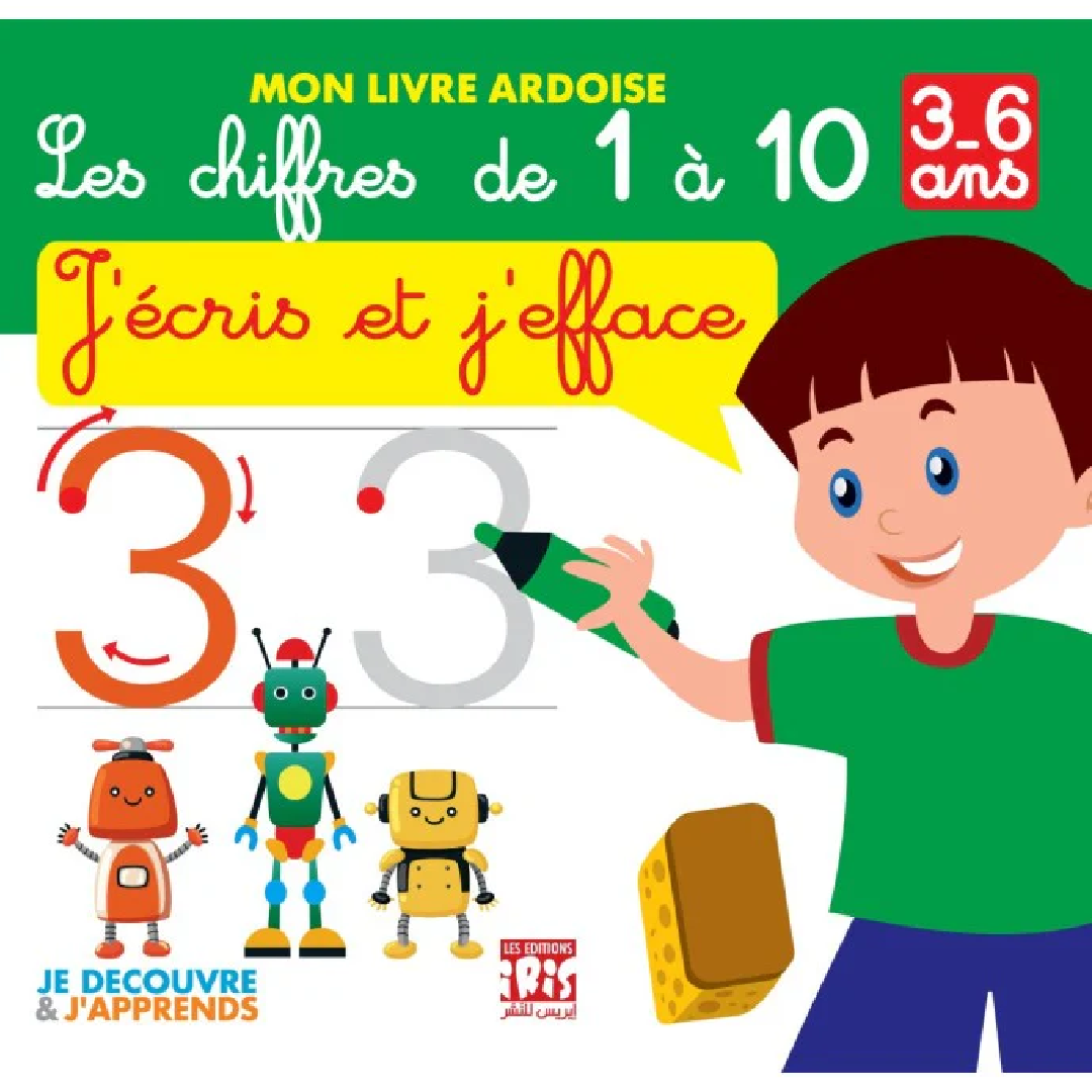 Mon Livre Ardoise - Les Chiffres J'écris et J'efface.
