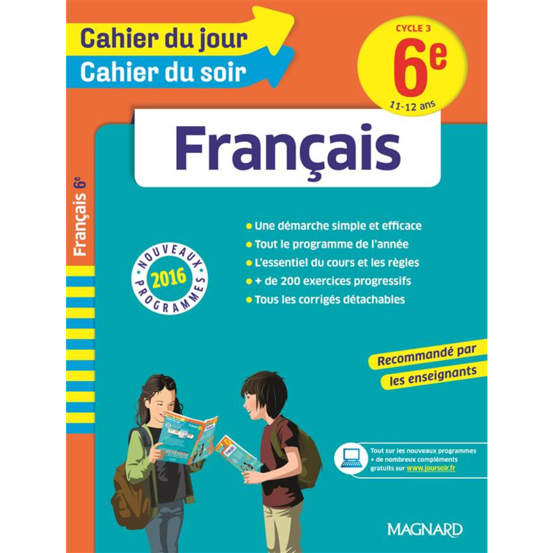 Cahier du Jour / Cahier du Soir - Français - 6ème (11-12 ans).