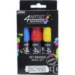 Set de 3 Marqueurs 4Artist Pébéo – Couleurs de Base 8mm.