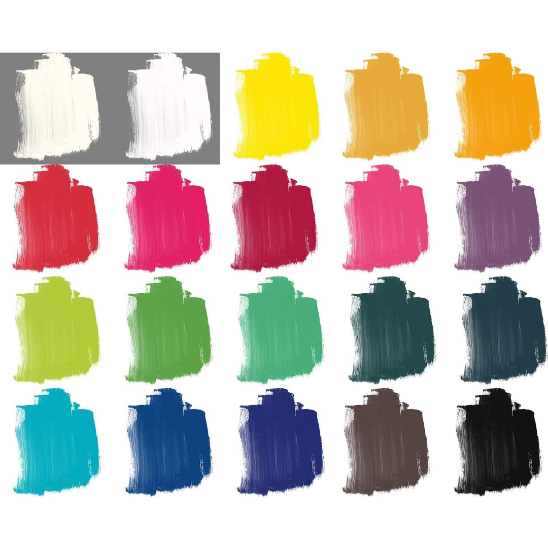 Étui 30 Tubes de 20ML Acrylique Fine + Pinceau – Studio Acrylics Pébéo.