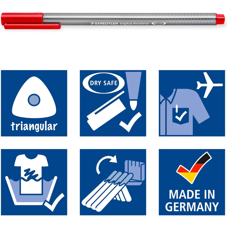 box de 10+3 feutres triplus® fineliner 334 - STAEDTLER.