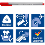 box de 12 feutres triplus® fineliner 334 - STAEDTLER.