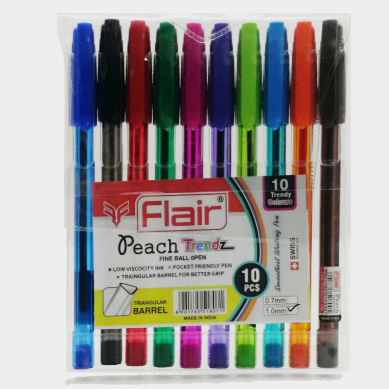 Pochette Stylo Flair de 10 - Couleur Peach.