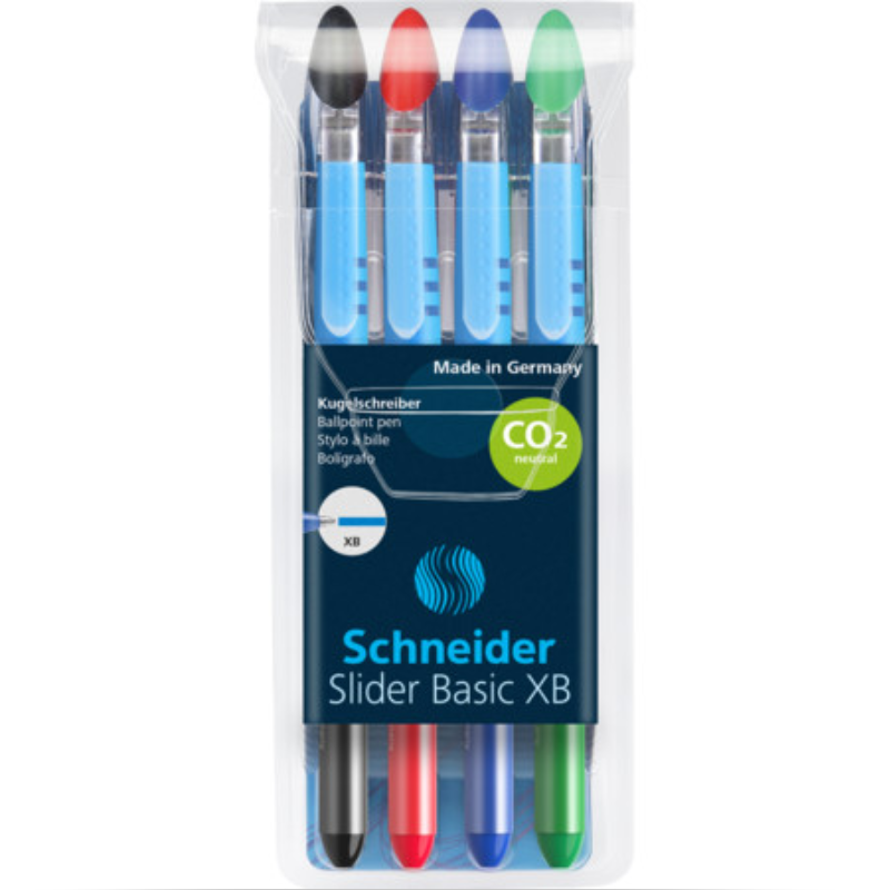 Pochette de 4 Stylos à bille - SCHNEIDER  Slider XB.