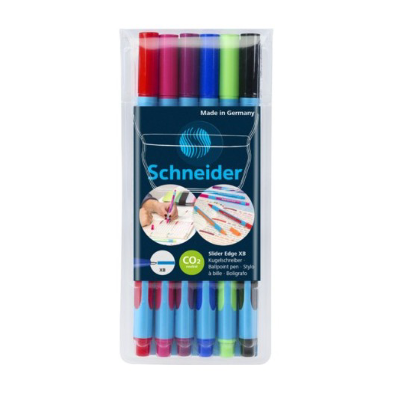 Pochette de 6 Stylo à bille Slider Edge XB Schneider.
