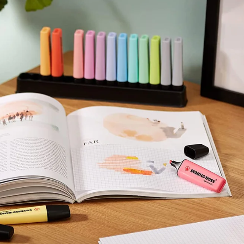 Set De 15 Surligneurs Pastel - Stabilo Boss Original.