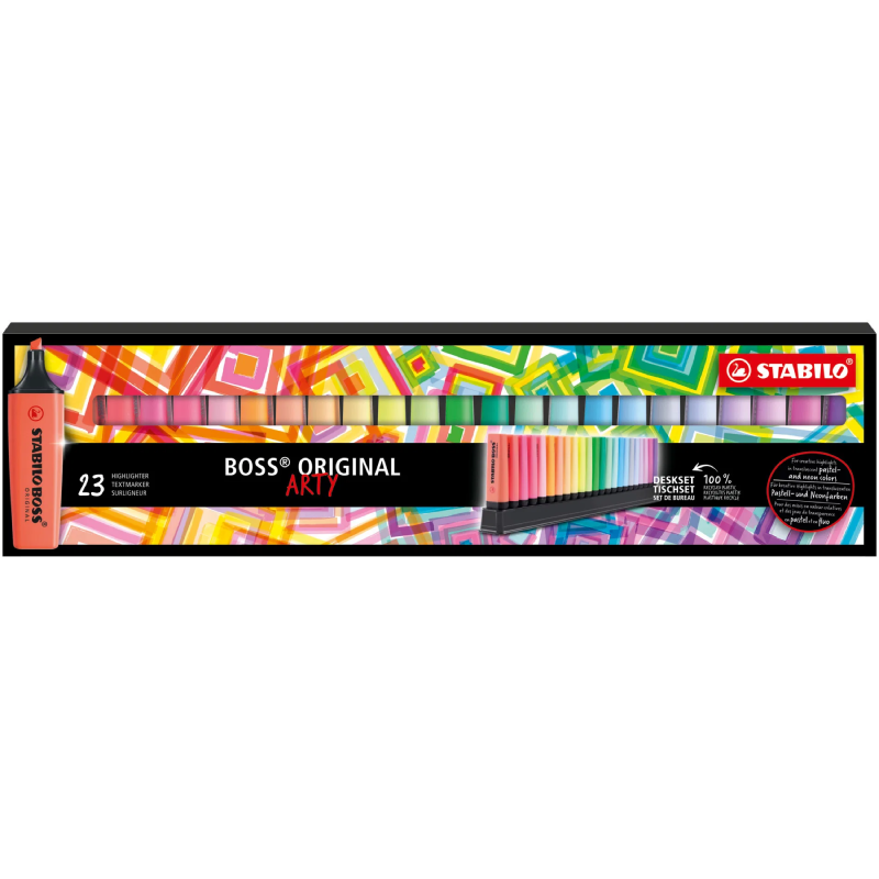 Set de 23 surligneurs STABILO BOSS ORIGINAL ARTY