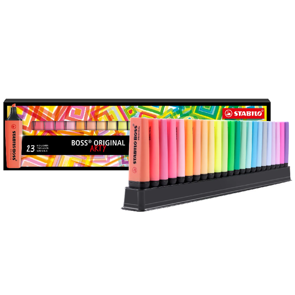 Set de 23 surligneurs STABILO BOSS ORIGINAL ARTY