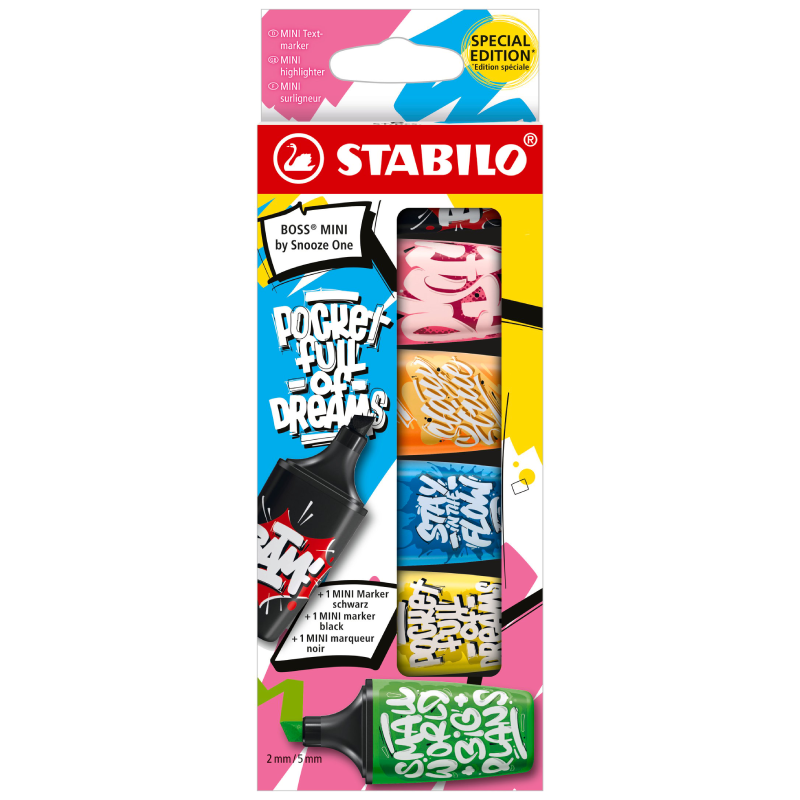 Set De 6 Boss Mini Surligneurs Snooze - Stabilo.